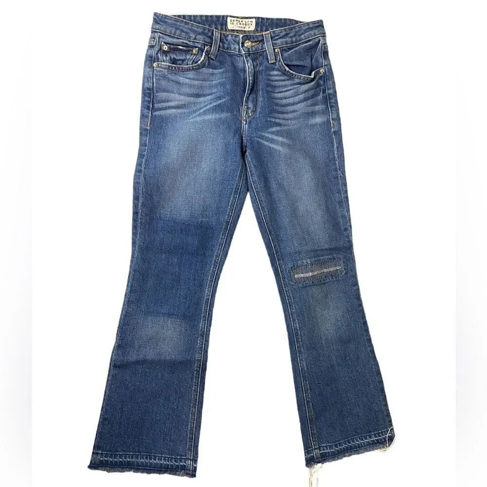 Derek Lam 10 Crosby GIA Flare Jeans Frayed Hem Women’s Sz 27